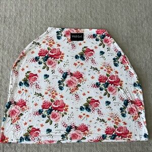 Milk Snob nursing blanket or car seat cover with floral pattern